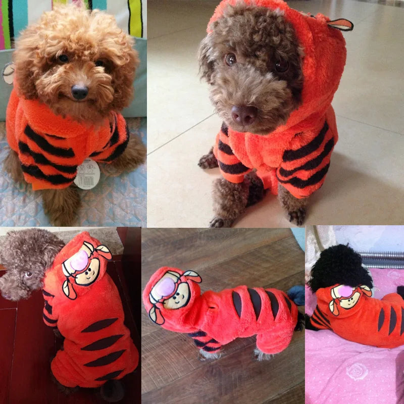 Petcircle Neue Heiße Verkauf Haustier Hund Kleidung Tiger Hund Winter Mäntel Warme Hund Hoodies Für Chihuahua Kleine Und Große Hund kostüme